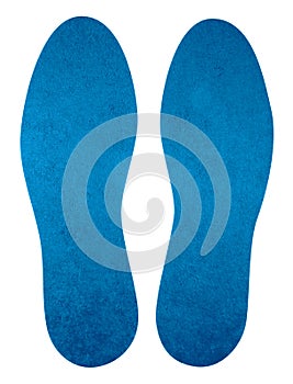 Insoles for shoes - light blue