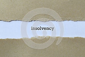 Insolvency on white paper