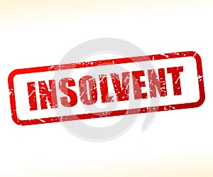 Insolvent text stamp