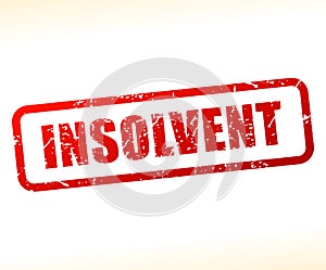 Insolvent text stamp photo