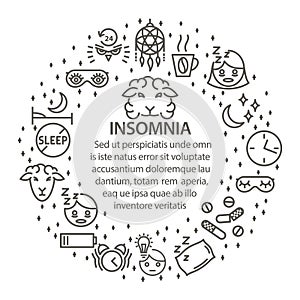 Insomnia line art banner