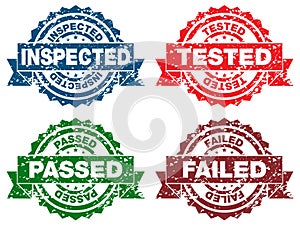 Inspected Tested Passed Failed Stamps photo