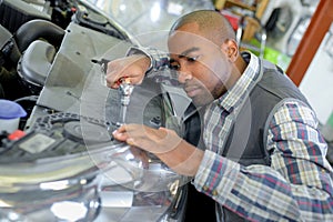 Inspecting the car boot