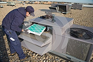 Inspecting roof top unit