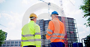 Inspection Engineer Worker At Construction Site