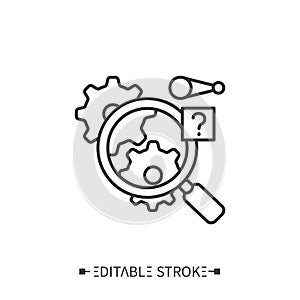 Inspection line icon.Editable vector illustration