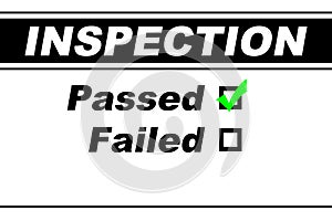 Inspection Results Passed