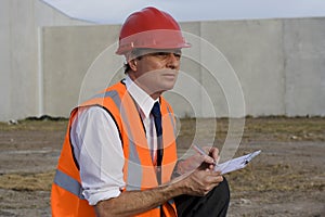 Inspector At Construction Site