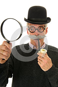 Inspector with magnifier