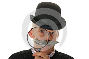 Inspector with magnifier