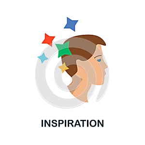 Inspiration icon. Simple element from business motivation collection. Creative Inspiration icon for web design, templates,