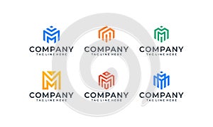 Inspiration Letter M Logo Design Bundle Vector