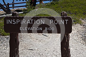 Inspiration Point Overlook Sign