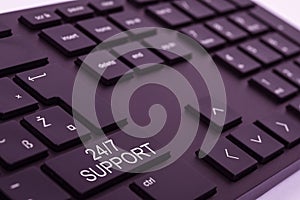 Inspiration showing sign 24 Or 7 Support. Internet Concept Giving assistance to service whole day and night No downtime