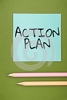 Inspiration showing sign Action Plan. Business concept list of things or schedule to be made thia current year