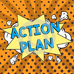 Inspiration showing sign Action Plan. Business showcase list of things or schedule to be made thia current year
