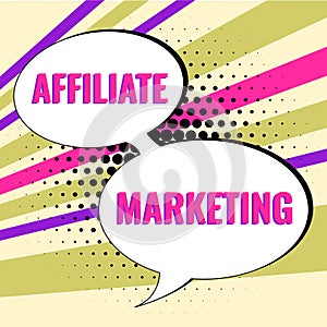 Inspiration showing sign Affiliate Marketing. Word for Promoting another persons product Earning a Commission