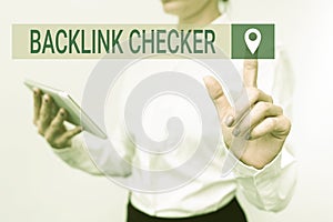 Inspiration showing sign Backlink Checker. Business concept Find your competitors most valuable ones and spot patterns