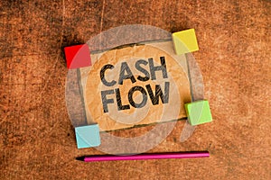Inspiration showing sign Cash Flow. Word for Movement of the money in and out affecting the liquidity Thinking New