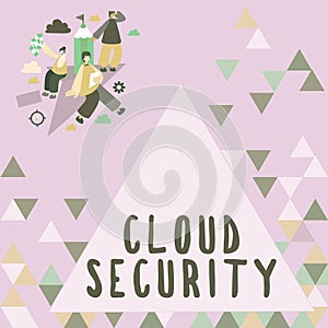 Inspiration showing sign Cloud Security. Business overview Imposing a secured system of existing data in the Internet