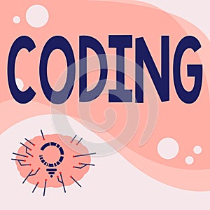 Inspiration showing sign Coding. Business overview assigning code to something for classification identification Light