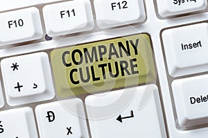 Inspiration showing sign Company Culture. Business showcase The environment and elements in which employees work Online