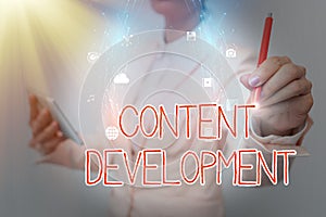 Inspiration showing sign Content Development. Business concept Authoring and originating content for any medium Business
