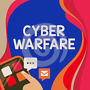 Inspiration showing sign Cyber Warfare. Internet Concept Virtual War Hackers System Attacks Digital Thief Stalker Finger