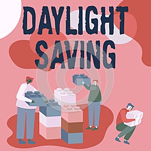Inspiration showing sign Daylight Saving. Internet Concept Storage technologies that can be used to protect data