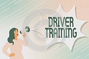 Inspiration showing sign Driver Training. Business idea prepares a new driver to obtain a driver s is license Modern