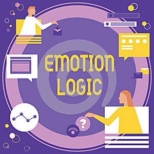 Inspiration showing sign Emotion Logic. Internet Concept Heart or Brain Soul or Intelligence Confusion Equal Balance
