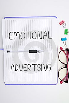 Inspiration showing sign Emotional Advertising. Business approach person subjecting or exposing another person to photo