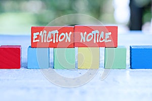 Inspiration showing sign Eviction Notice. Conceptual photo an advance notice that someone must leave a property Working