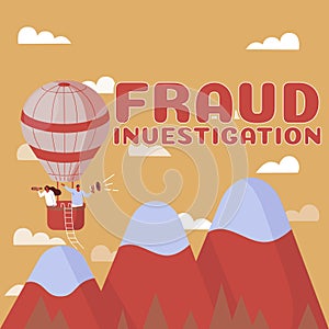 Inspiration showing sign Fraud Investigation. Word Written on process of determining whether a scam has taken place