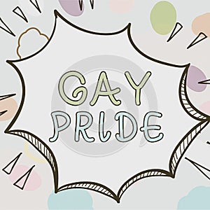 Inspiration showing sign Gay Pride. Business idea Dignity of an idividual that belongs to either a man or