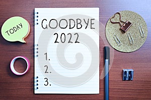 Inspiration showing sign Goodbye 2022. Word for New Year Eve Milestone Last Month Celebration Transition photo