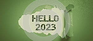 Inspiration showing sign Hello 2023. Business concept celebration of the beginning of the calendar year 2023