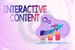Inspiration showing sign Interactive Content. Conceptual photo It requires the participants active engagement Colorful