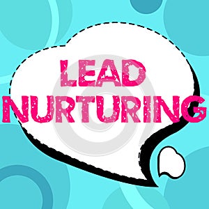 Inspiration showing sign Lead Nurturing. Word for method of building a relationship with potential customers
