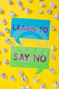 Inspiration showing sign Learn To Say Nodont hesitate tell that you dont or want doing something. Business overview dont
