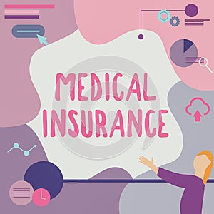 Inspiration showing sign Medical Insurance. Business overview reimburse the insured for expenses incurred from illness