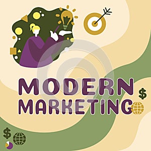 Inspiration showing sign Modern Marketing. Business showcase specialist or broker with indepth knowledge of the market