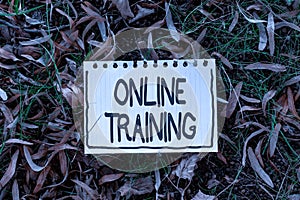 Inspiration showing sign Online Training. Word for Computer based training Distance or electronic learning Thinking New