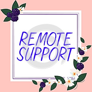 Inspiration showing sign Remote Support. Word for help end-users to solve computer problems and issues remotely