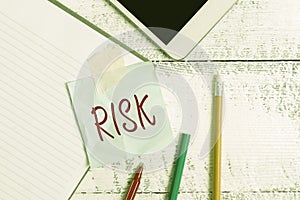 Inspiration showing sign Risk. Business approach Possibility of losing something of value or threat of damage Composing