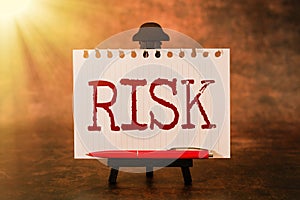 Inspiration showing sign Risk. Internet Concept Possibility of losing something of value or threat of damage Thinking