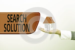 Inspiration showing sign Search Solution. Business overview an action or process of finding solution to a problem