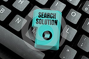 Inspiration showing sign Search Solution. Internet Concept finding the appropriate answer while dealing a problem Typing