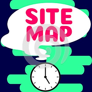 Inspiration showing sign Site Map. Business approach designed to help both users and search engines navigate the site