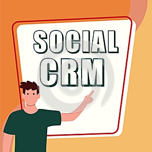 Inspiration showing sign Social Crm. Business overview Customer relationship management used to engage with customers